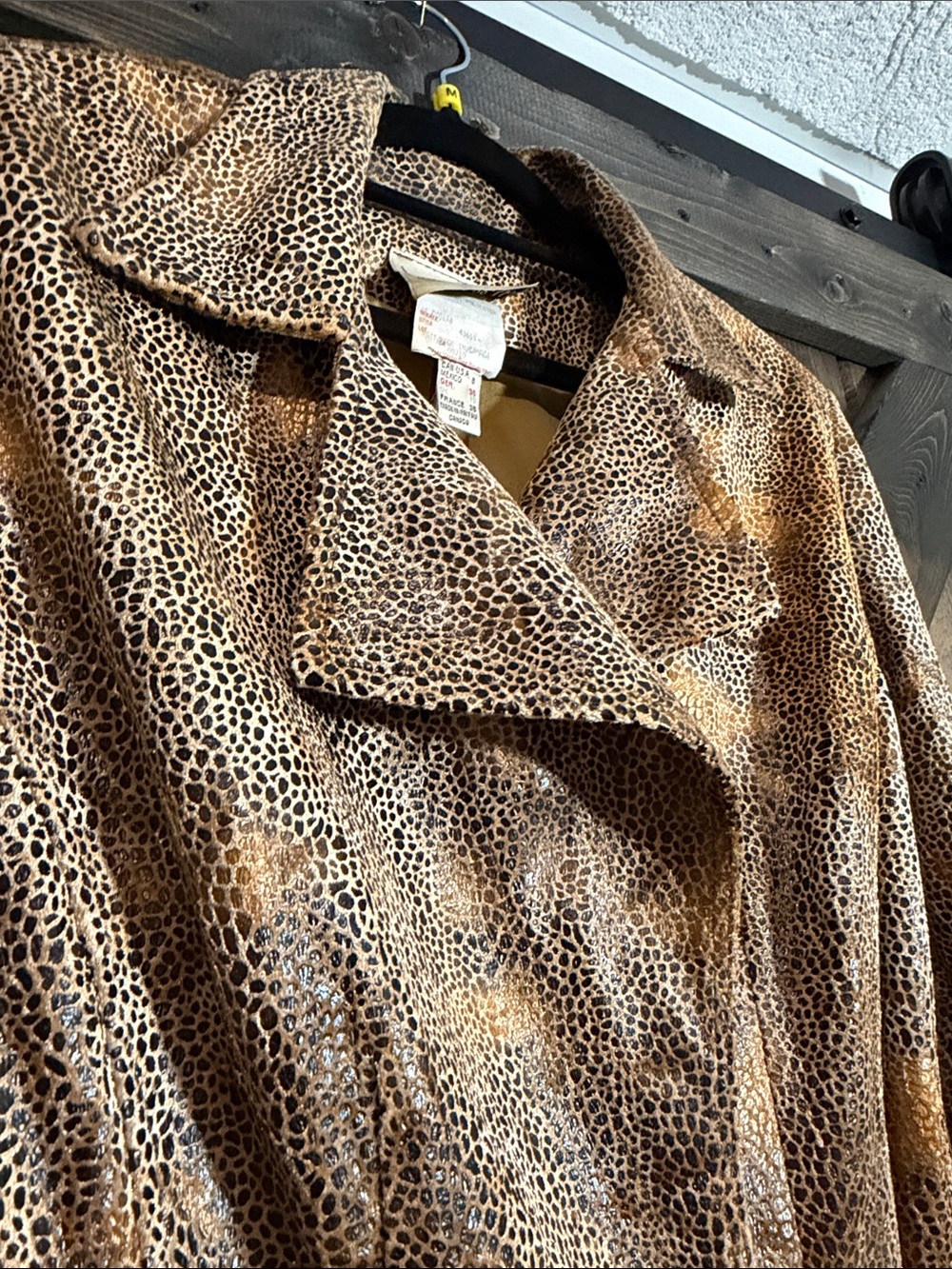 Joseph Ribkoff Brown and Tan Leopard-Print Belted Blazer - Picture 4 of 6